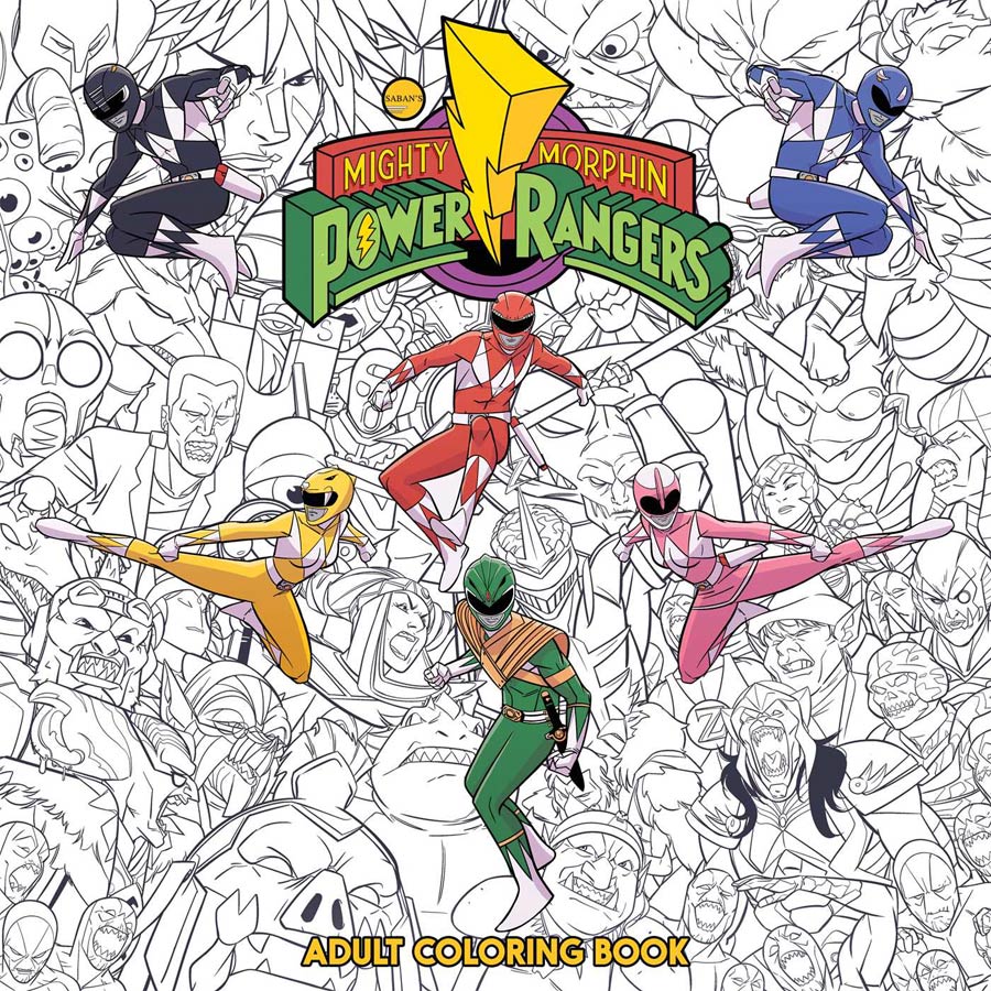 Mighty Morphin Power Rangers Adult Coloring Book TP