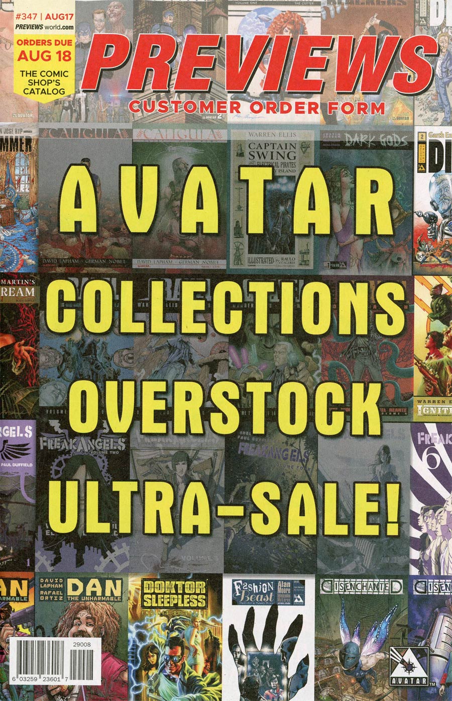 Previews Customer Order Form #347 August 2017