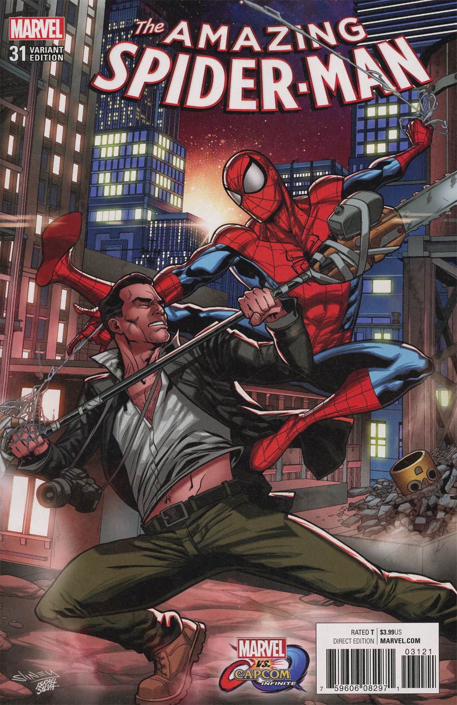 Amazing Spider-Man Vol 4 #31 Cover B Variant Will Sliney Marvel vs Capcom Cover (Secret Empire Tie-In)