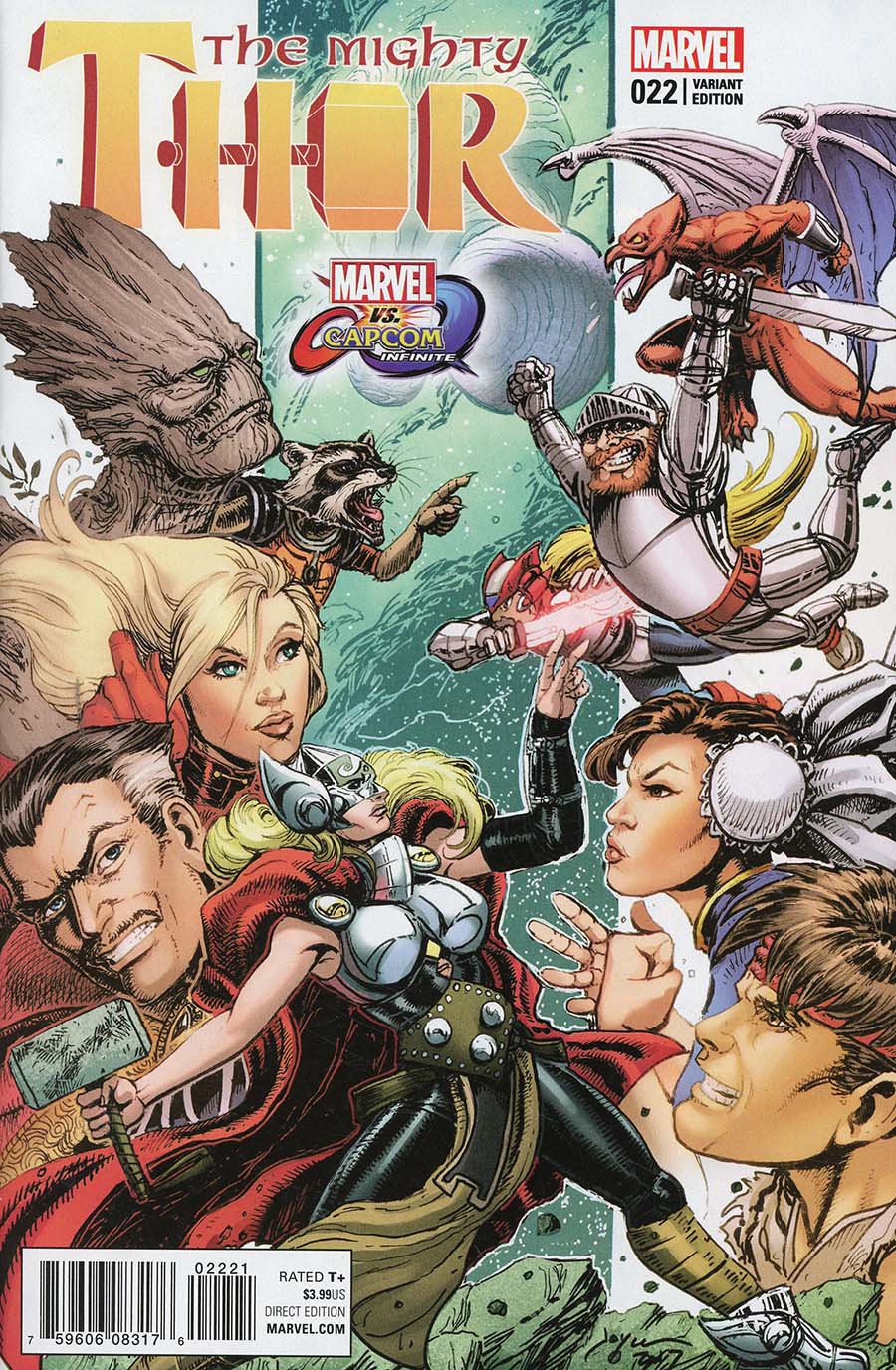 Mighty Thor Vol 2 #22 Cover B Variant Joyce Chin Marvel vs Capcom Cover