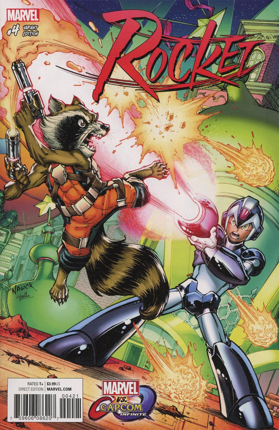 Rocket #4 Cover B Variant Todd Nauck Marvel vs Capcom Cover