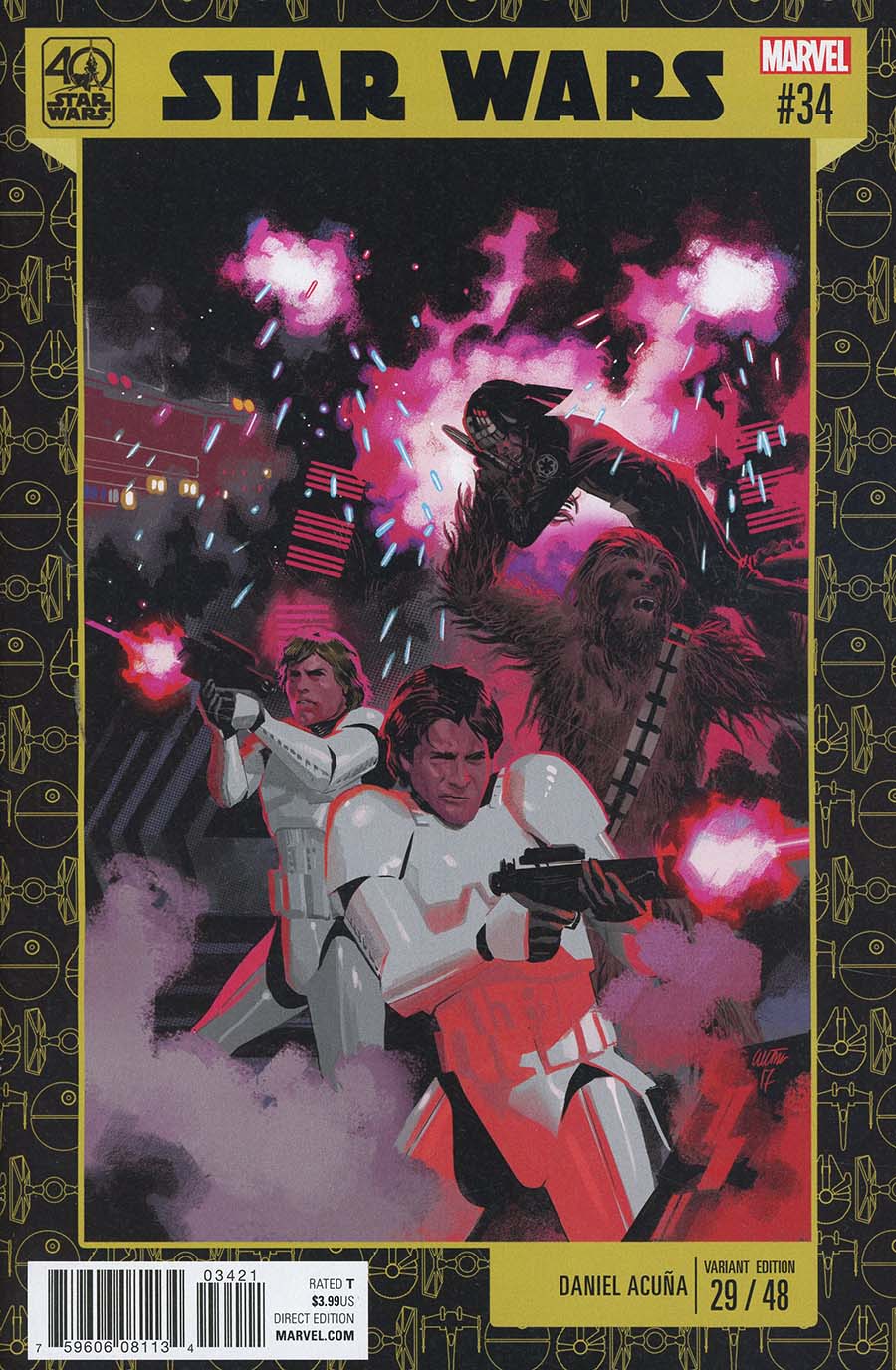Star Wars Vol 4 #34 Cover B Variant Daniel Acuna Star Wars 40th Anniversary Cover