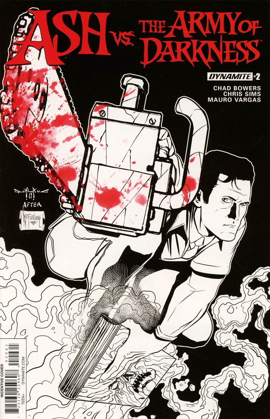 Ash vs The Army Of Darkness #2 Cover F Incentive Pasquale Qualano Black & White Cover