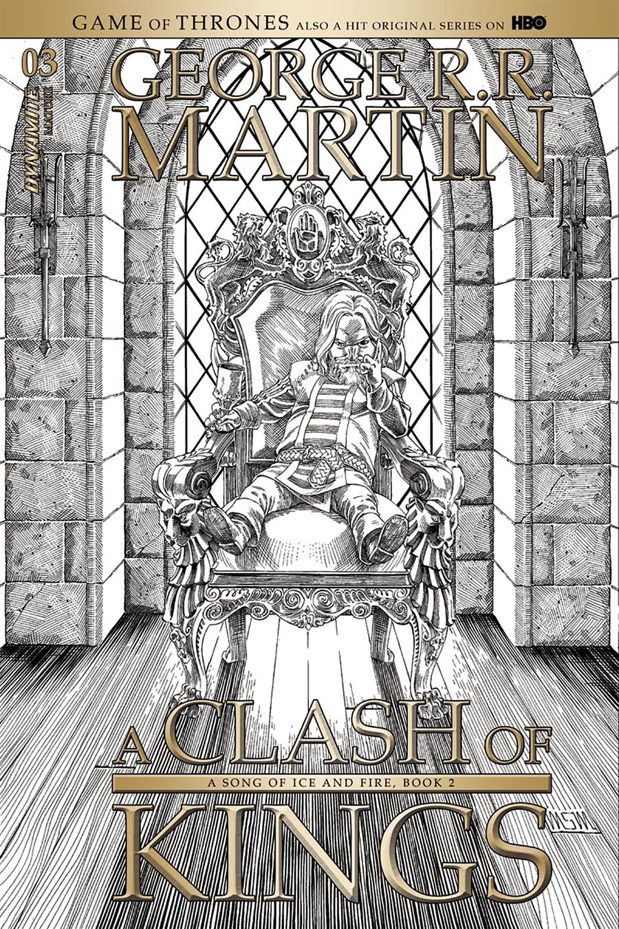Game Of Thrones Clash Of Kings #3 Cover C Incentive Mike Miller Black & White Cover