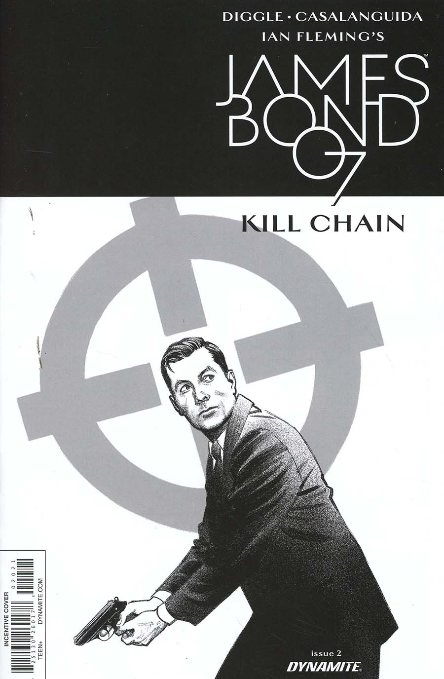 James Bond Kill Chain #2 Cover B Incentive Greg Smallwood Black & White Cover