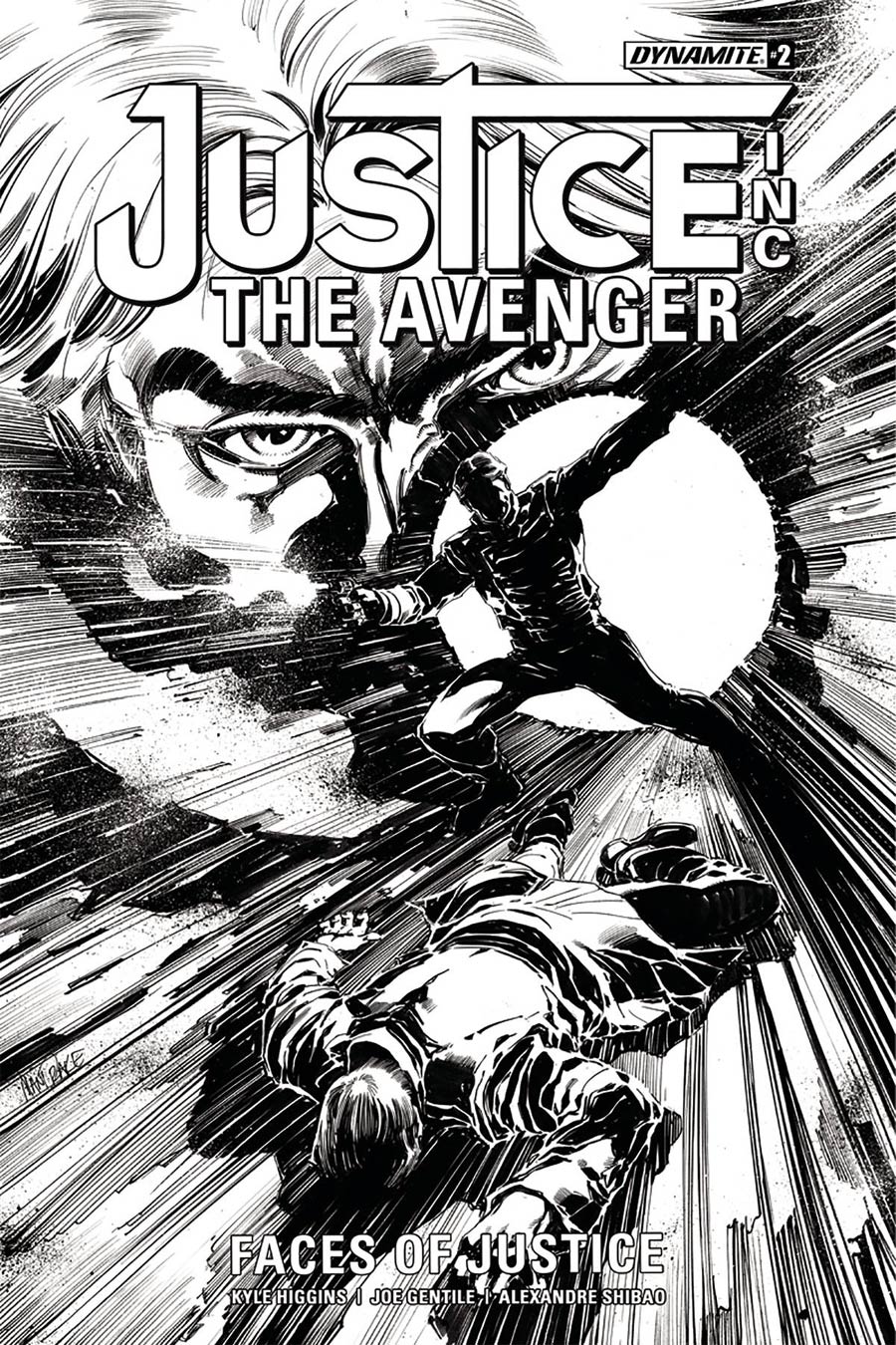 Justice Inc The Avenger Faces Of Justice #2 Cover B Incentive Tom Mandrake Black & White Cover