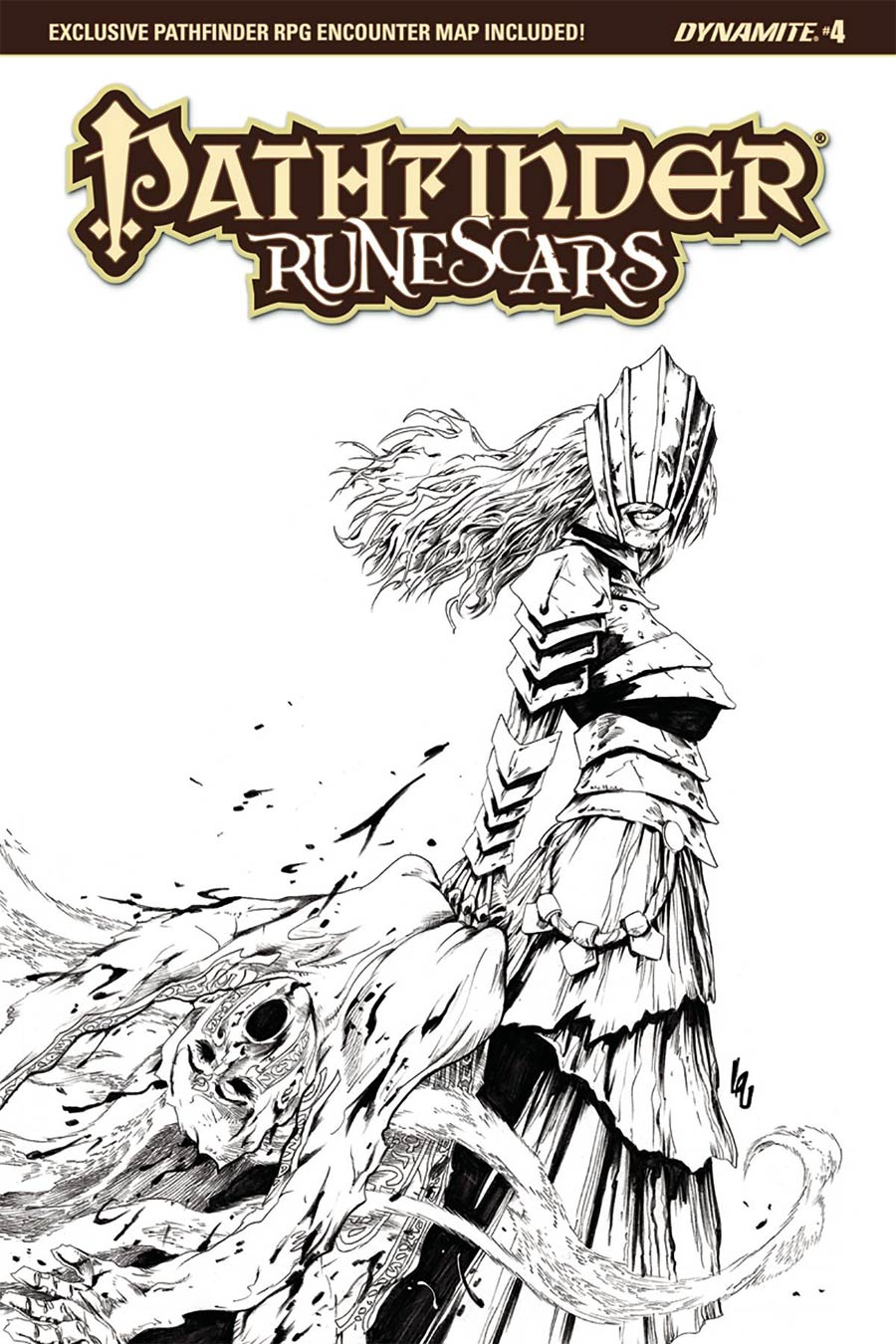 Pathfinder Runescars #4 Cover D Incentive Jonathan Lau Black & White Cover