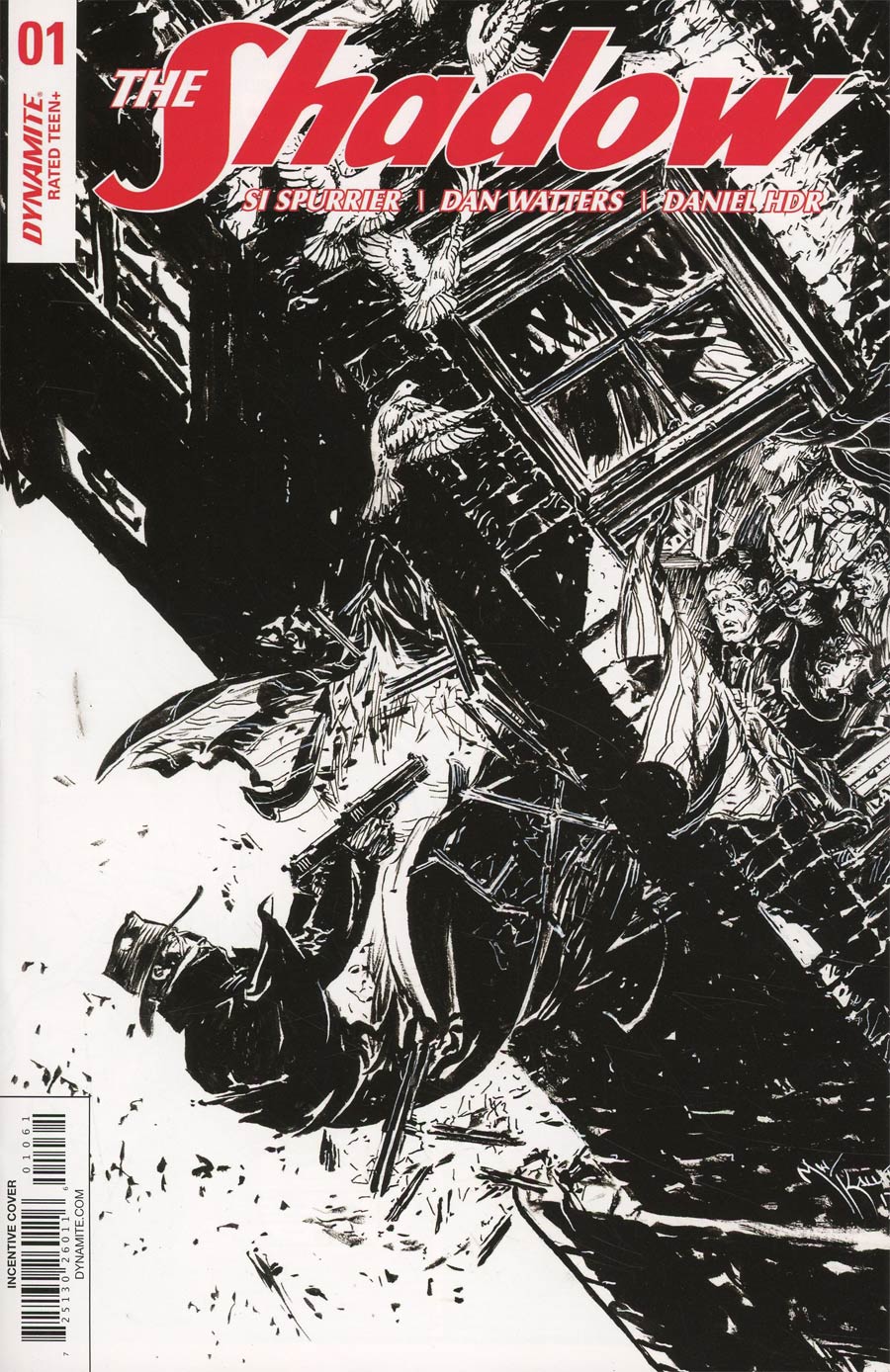 Shadow Vol 7 #1 Cover F Incentive Michael Kaluta Black & White Cover