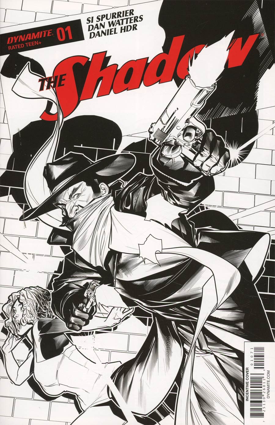 Shadow Vol 7 #1 Cover G Incentive Brandon Peterson Black & White Cover