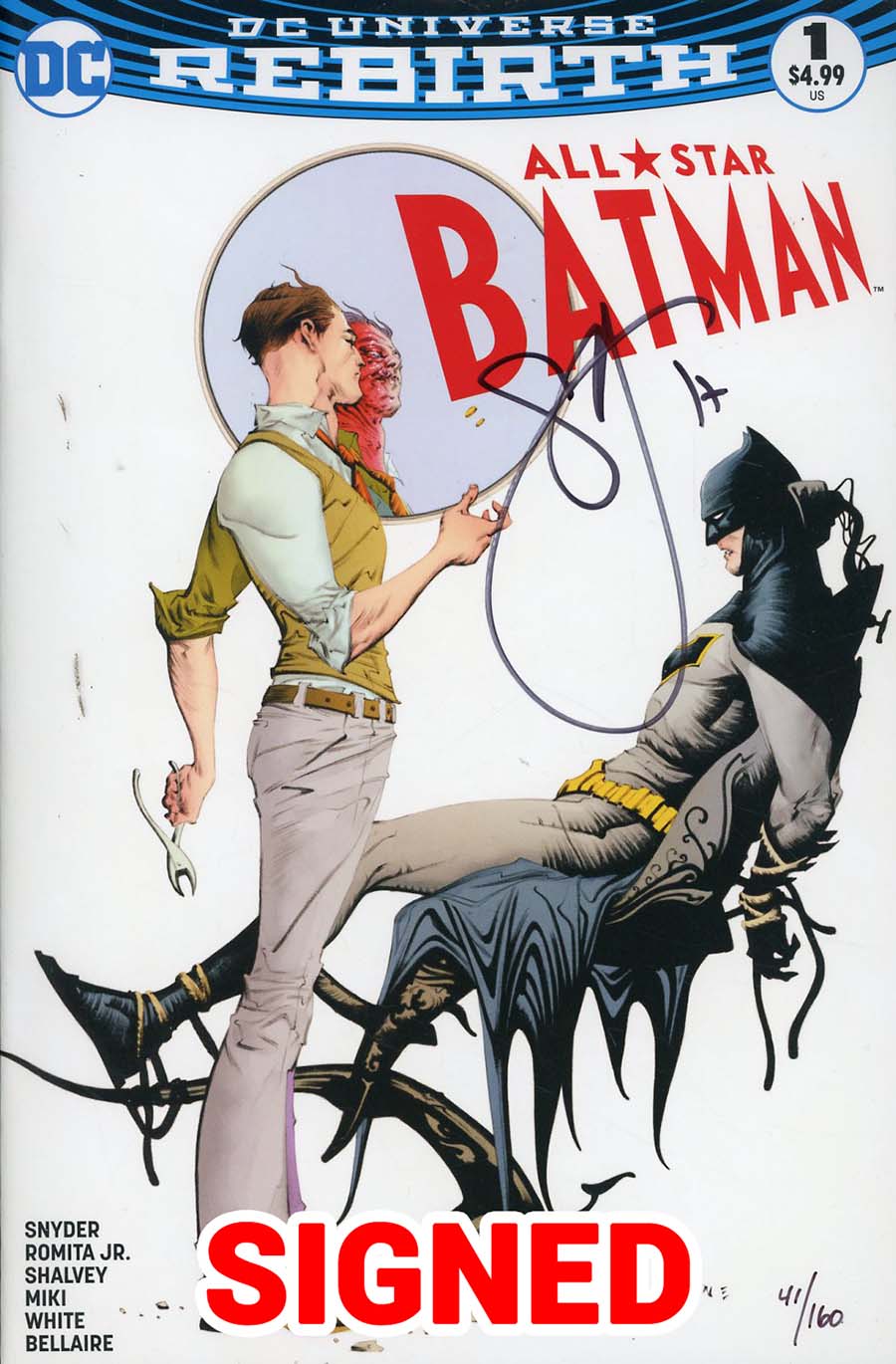 All-Star Batman #1 Cover P DF Exclusive Variant Cover Signed By Scott Snyder