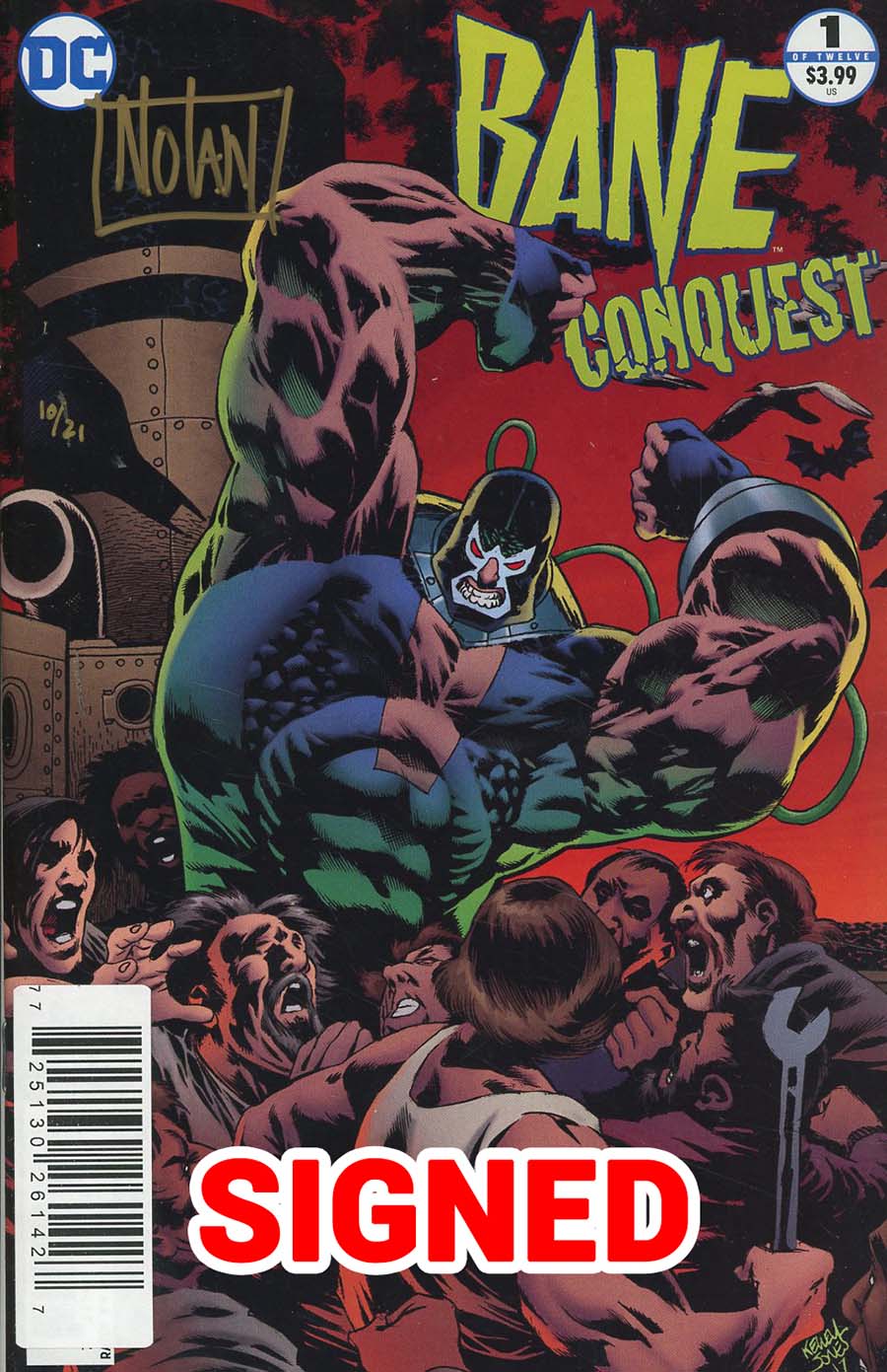 Bane Conquest #1 Cover E DF Ultra-Rare Gold Signature Series Signed By Graham Nolan