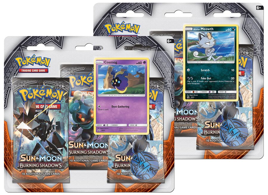Pokemon TCG Sun & Moon Burning Shadows Three Booster Blister Box