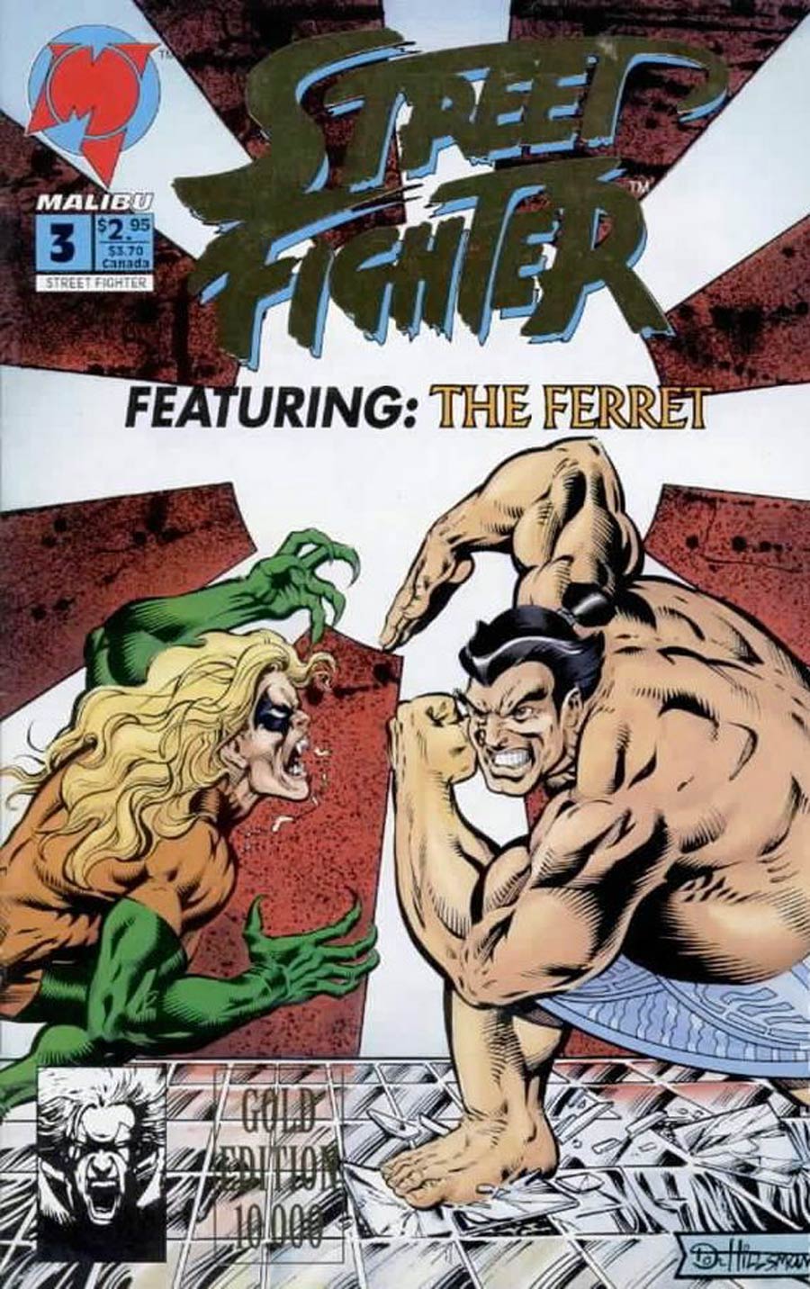 Street Fighter (Malibu) #3 Cover B Gold Foil Cover