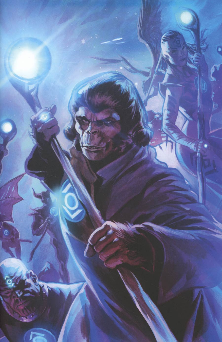 Planet Of The Apes Green Lantern #5 Cover E Incentive Felipe Massafera Spectrum Virgin Variant Cover