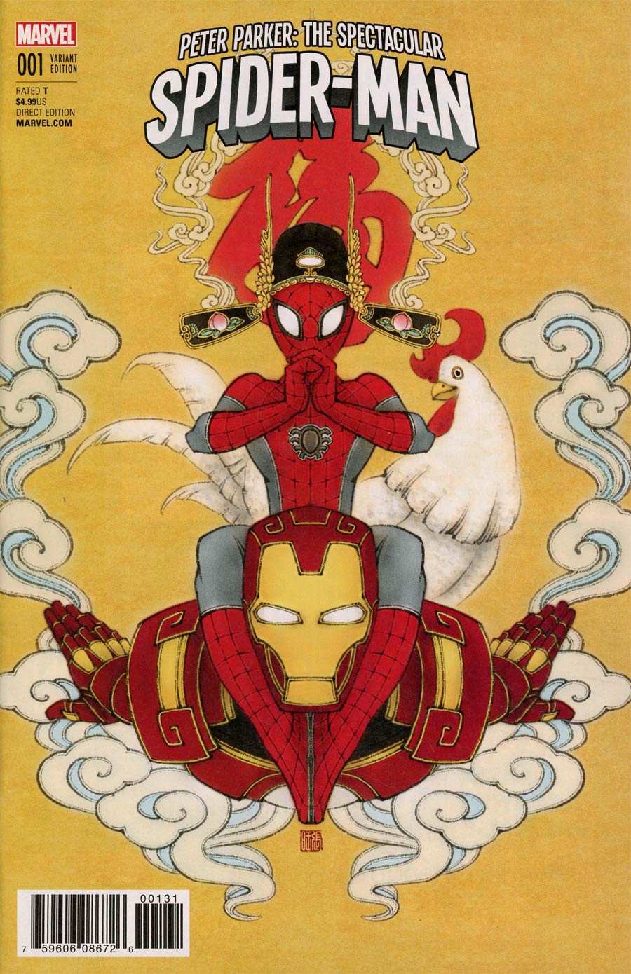 Peter Parker Spectacular Spider-Man #1 Cover F Incentive Zhang Wang Year Of The Rooster Variant Cover