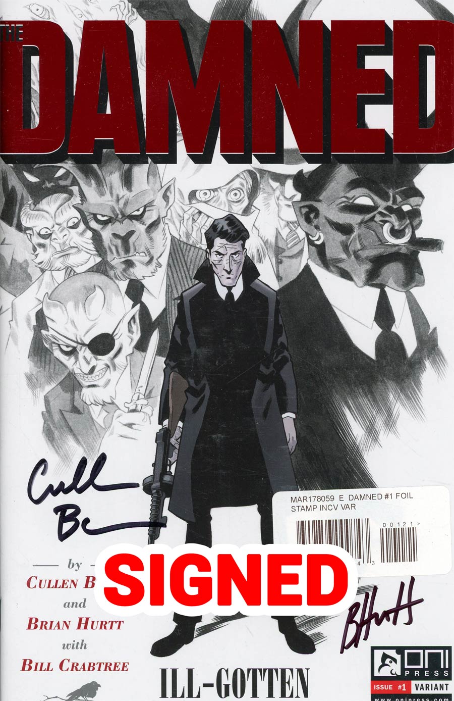 Damned (Oni Press) Vol 2 #1 Cover B Incentive Foil-Stamp Variant Cover Signed By Creators