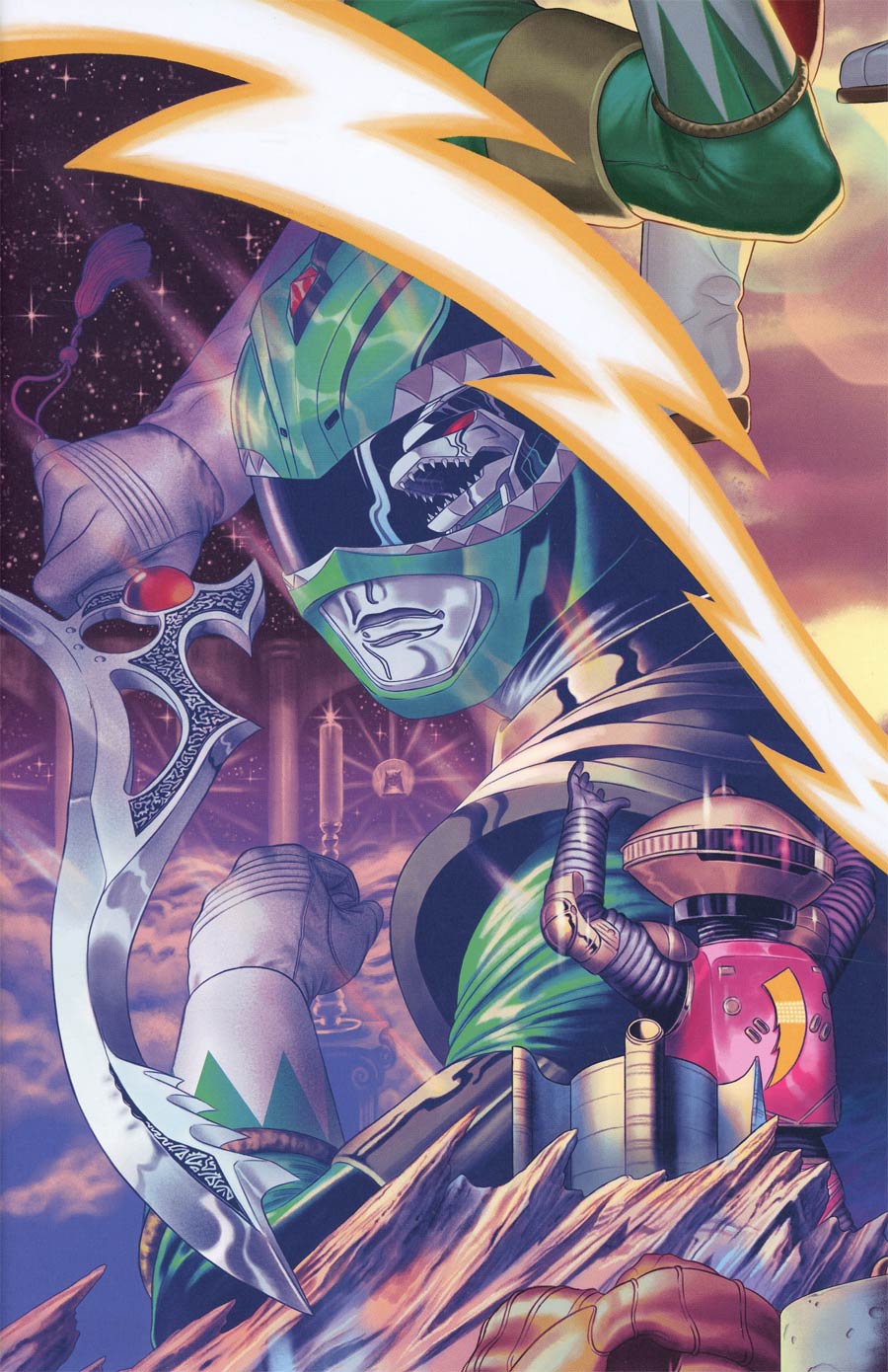 Mighty Morphin Power Rangers (BOOM Studios) #16 Cover C Incentive Steve Morris Connecting Virgin Variant Cover