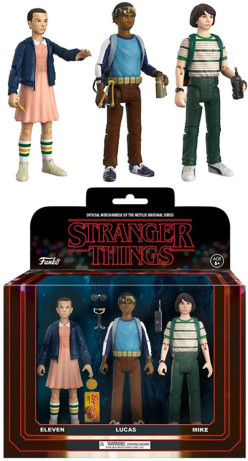 Stranger Things 3-Pack Action Figure Pack 1 - Eleven Lucas Mike