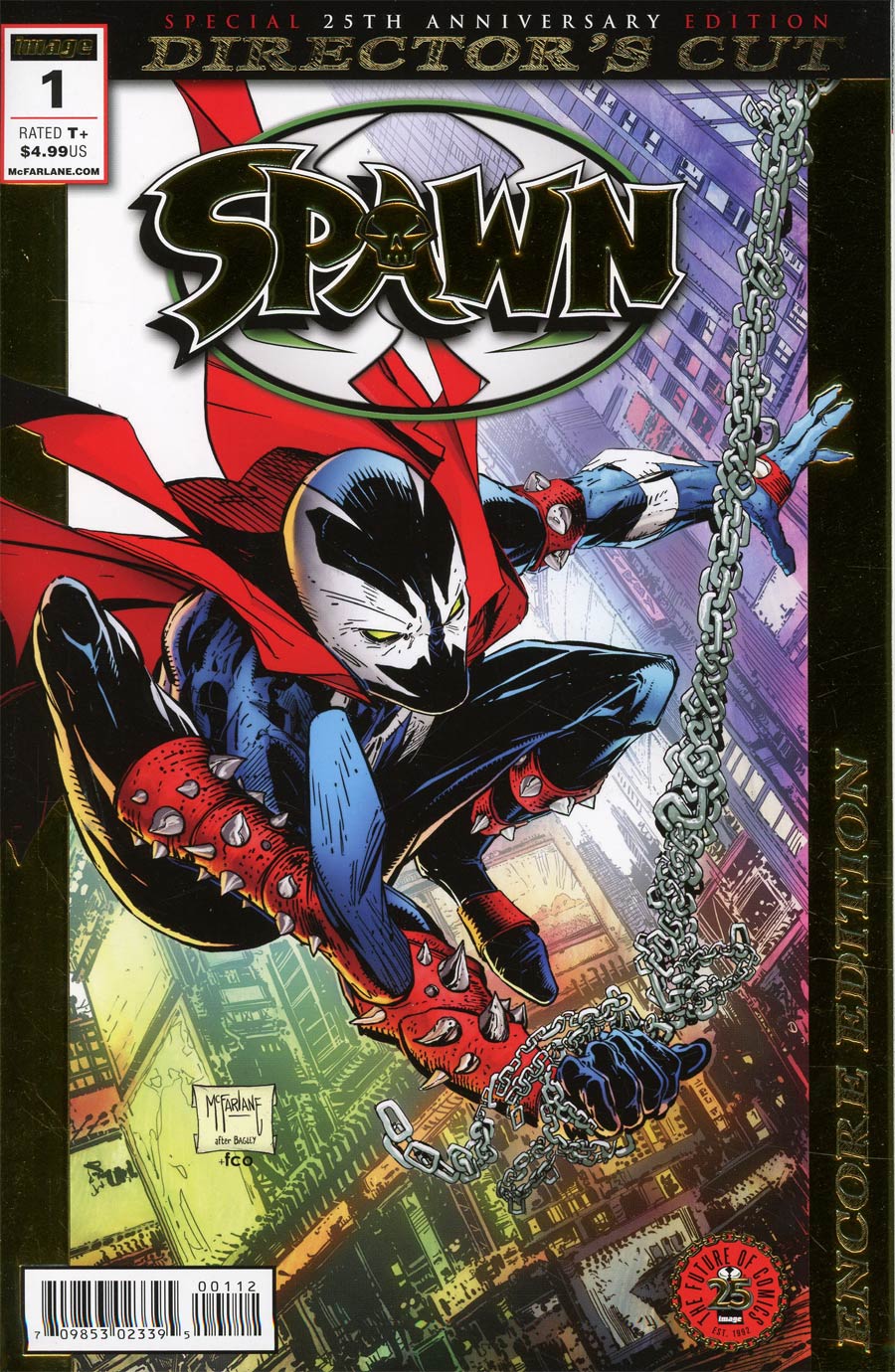 Spawn 25th Anniversary Directors Cut #1 Cover D Variant Foil Encore Cover