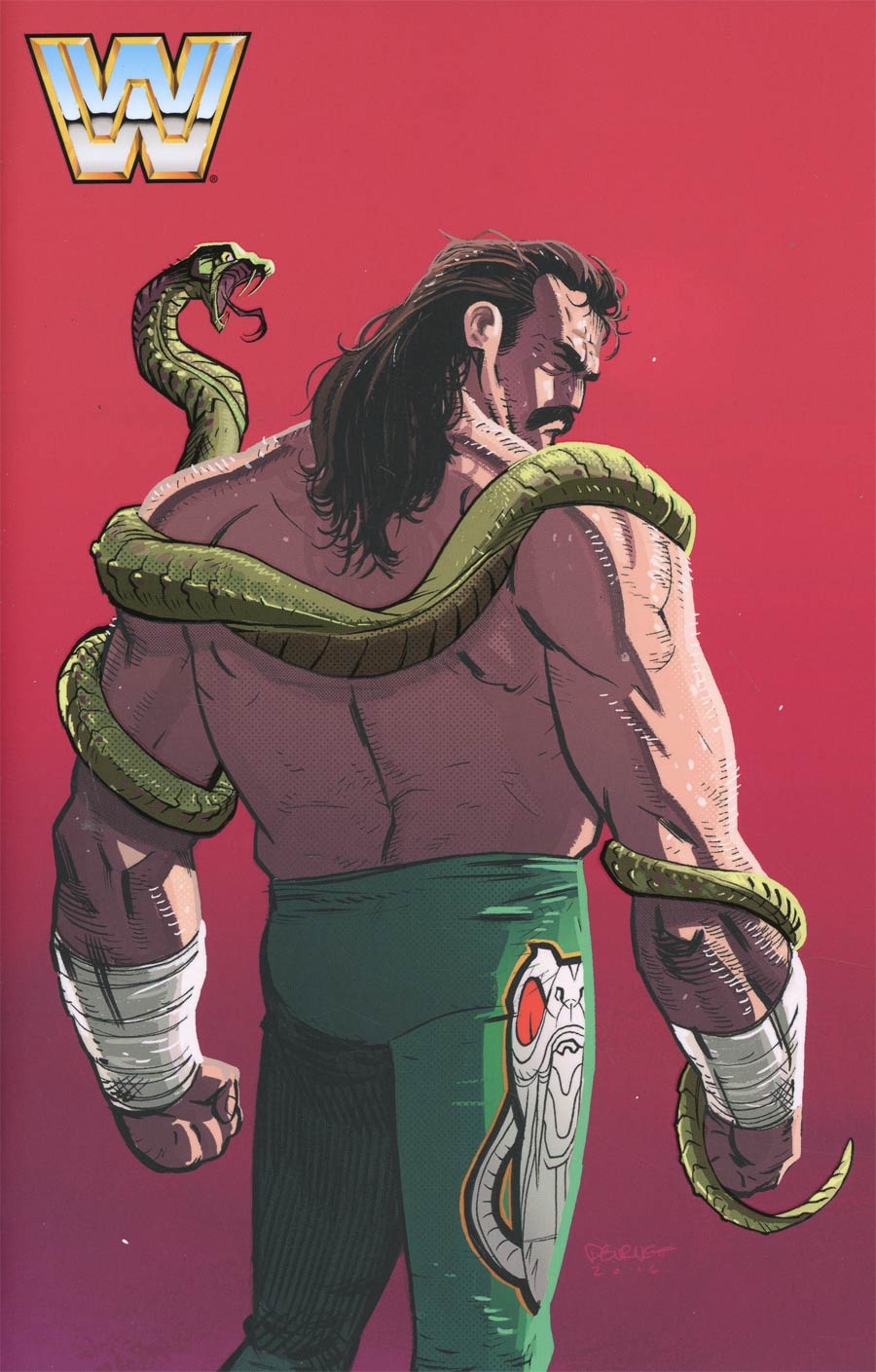 WWE #6 Cover E Incentive Dylan Burnett Jake The Snake Roberts Virgin Variant Cover