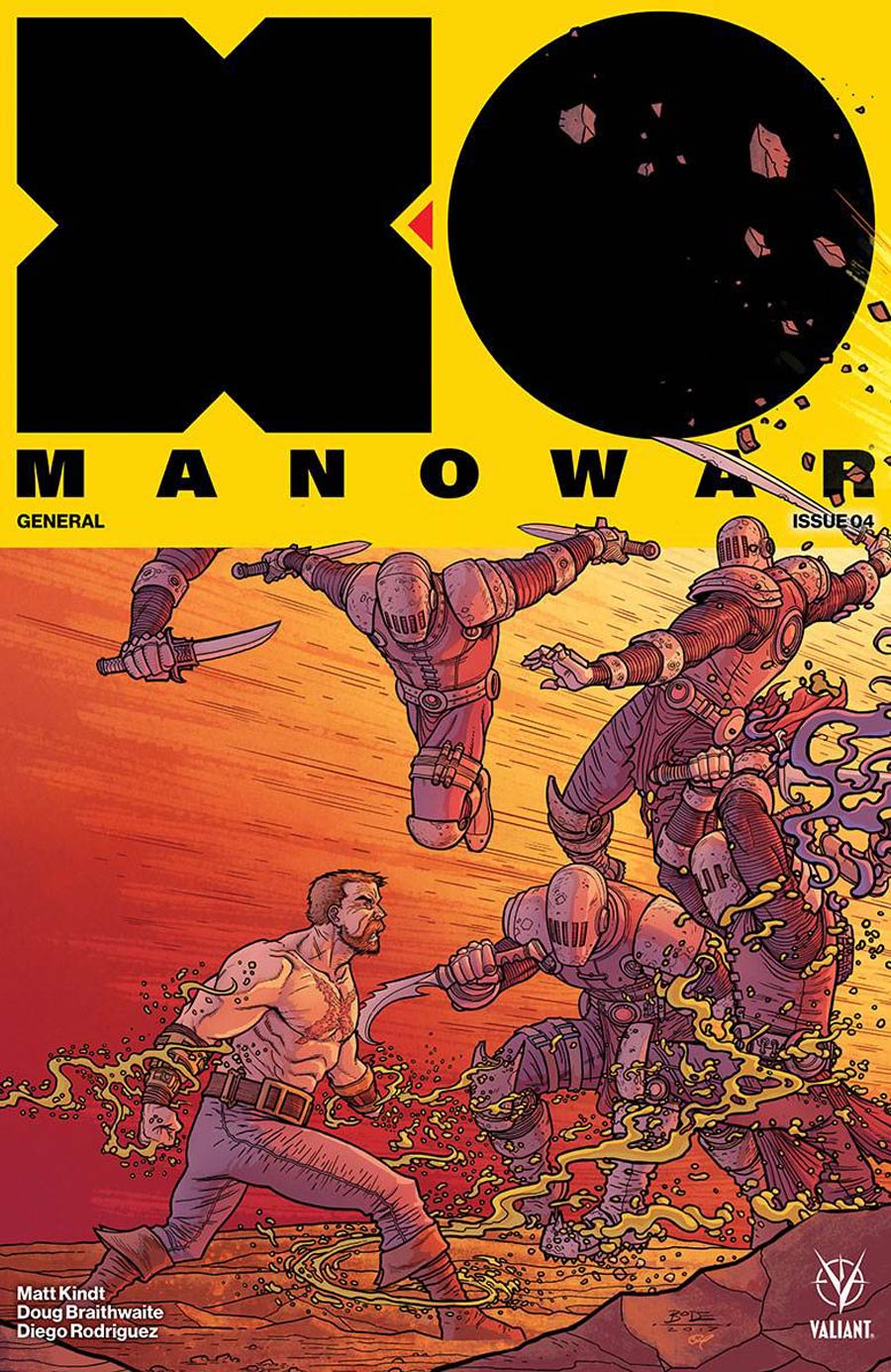 X-O Manowar Vol 4 #4 Cover D Incentive Ryan Bodenheim Interlocking Variant Cover