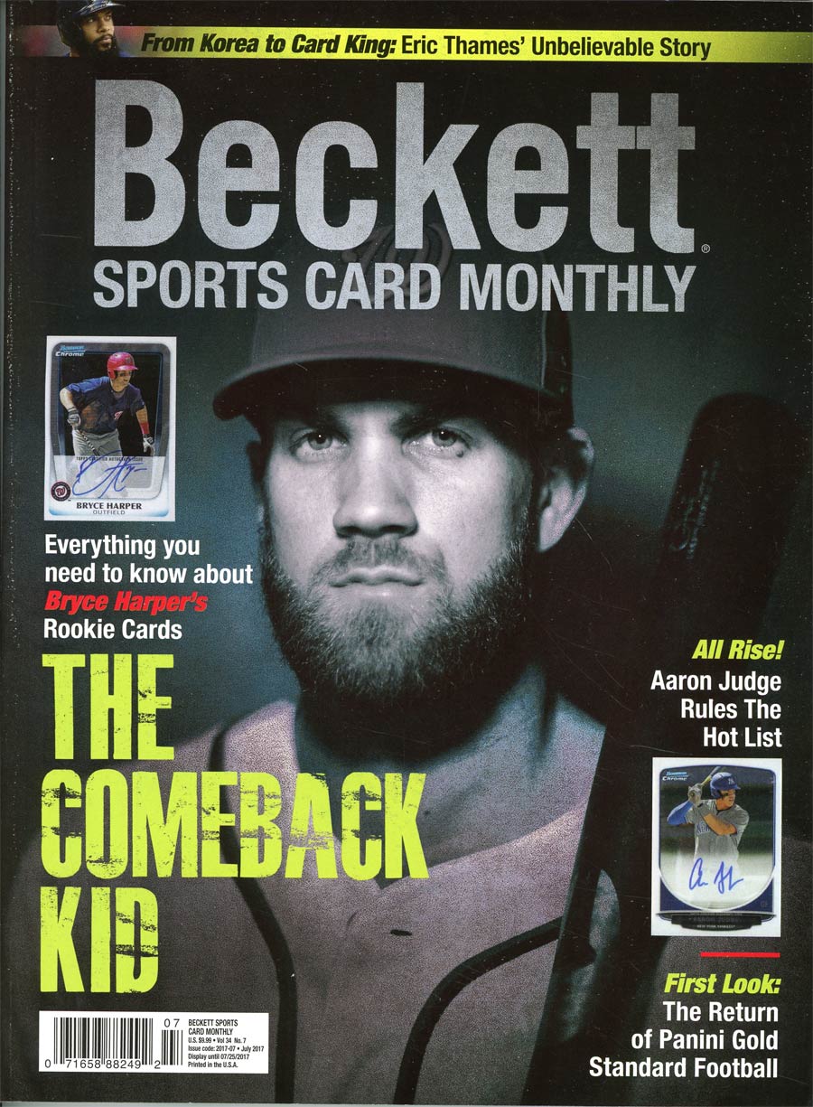 Beckett Sports Card Monthly Vol 34 #7 July 2017