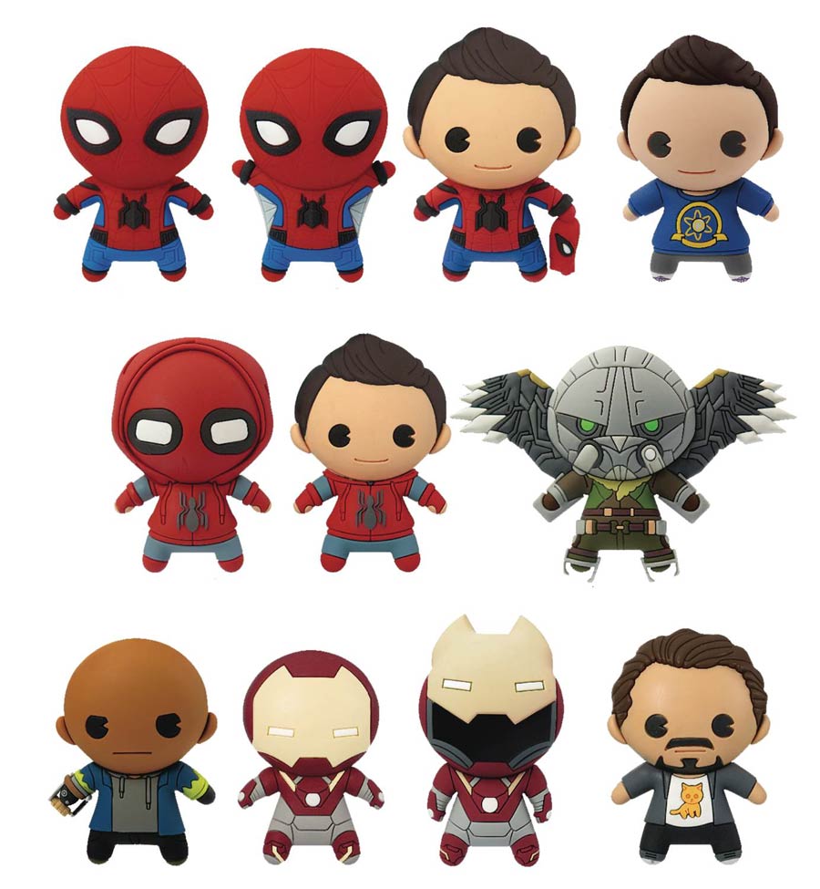 Spider-Man Homecoming Laser Cut Figural Keyring Blind Mystery Box 24-Piece Display