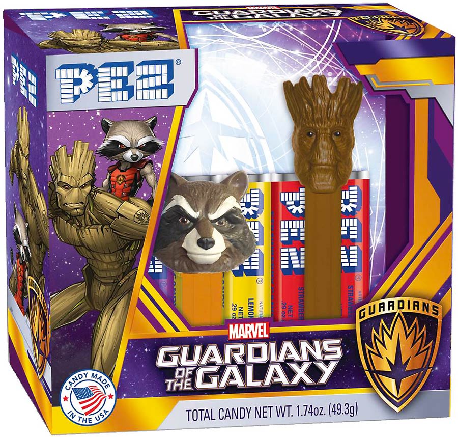 PEZ Guardians Of The Galaxy Groot And Rocket Racoon 2-Pack Blister