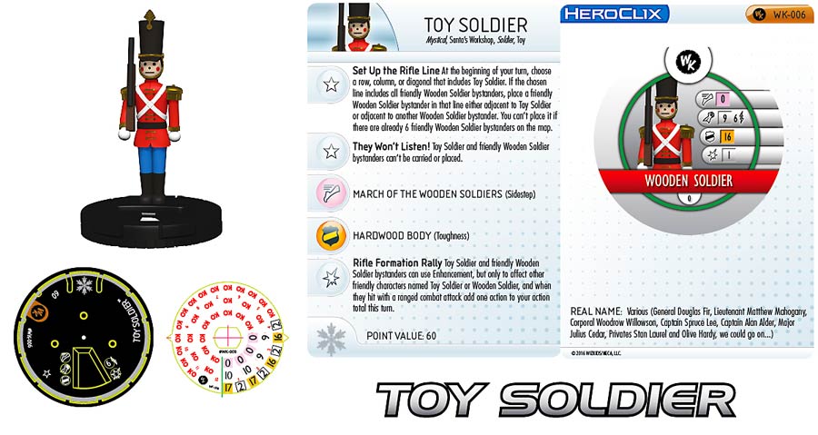 WizKids HeroClix Holiday 2016 Toy Soldier Mini Figure With Card