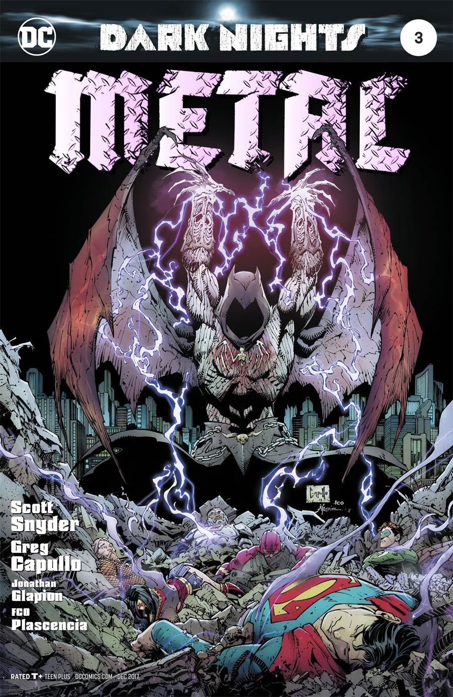 Dark Nights Metal #3 Cover A 1st Ptg Regular Greg Capullo & Jonathan Glapion Foil-Stamped Cover