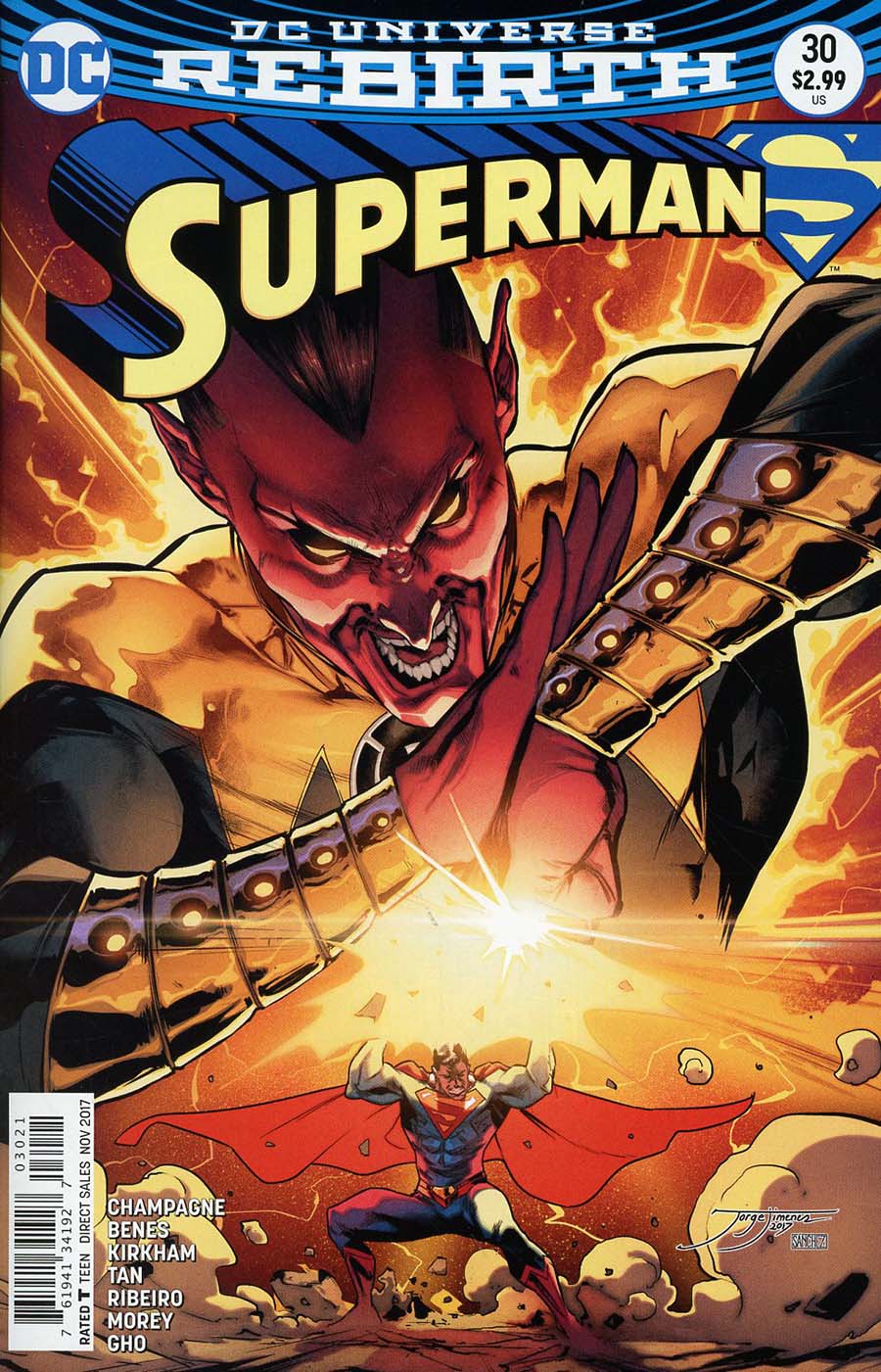 Superman Vol 5 #30 Cover B Variant Jorge Jimenez Cover