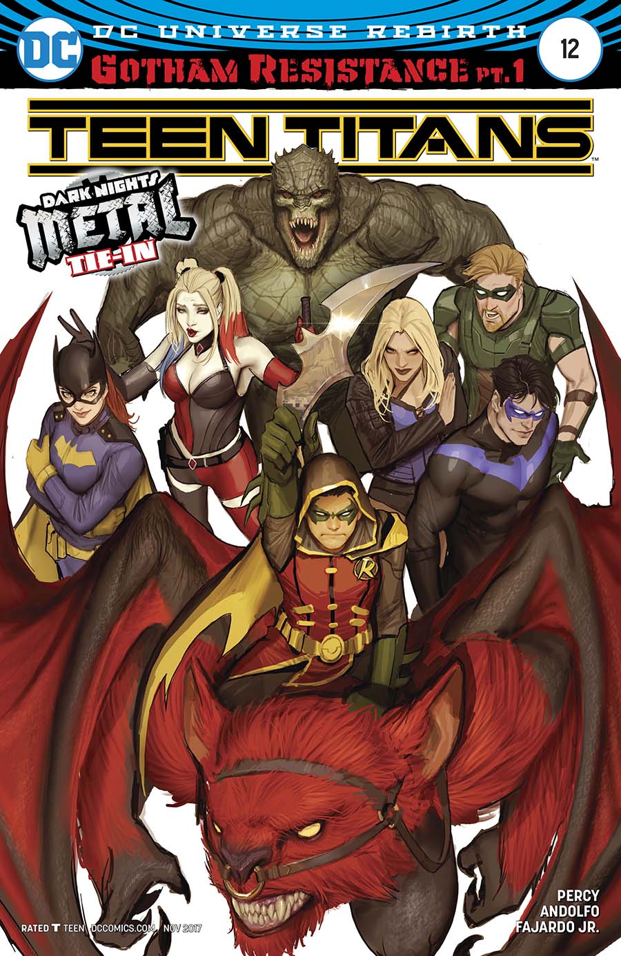 Teen Titans Vol 6 #12 Cover B Variant Stjepan Sejic Cover (Gotham Resistance Part 1)(Dark Nights Metal Tie-In)