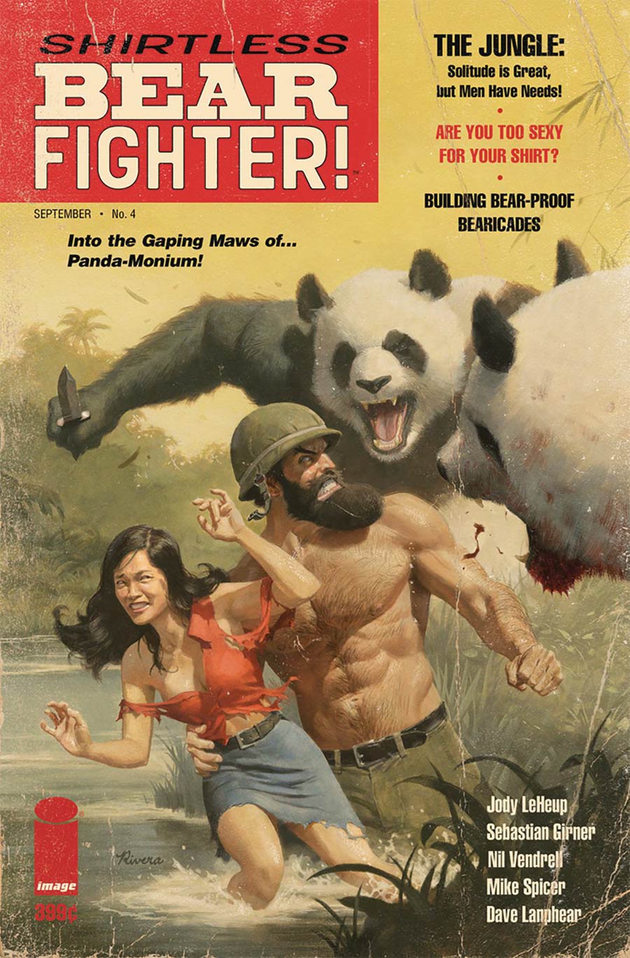 Shirtless Bear-Fighter #4 Cover B Variant Paolo Rivera Cover