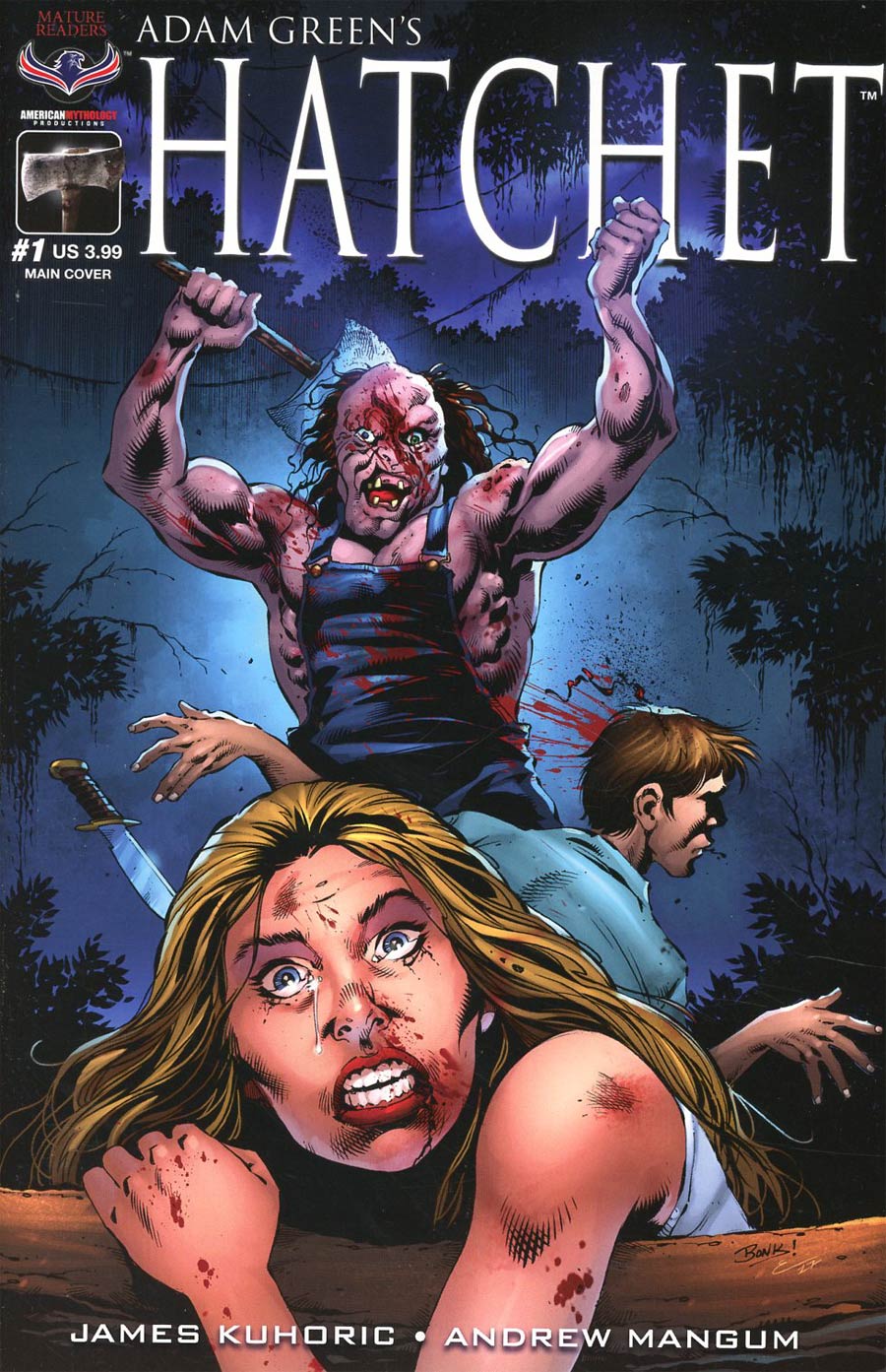 Adam Greens Hatchet #1 Cover A Regular Richard Bonk Massacre Cover
