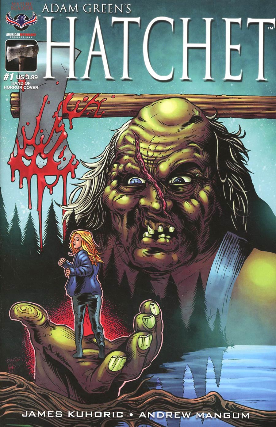 Adam Greens Hatchet #1 Cover D Variant Buz Hasson & Ken Haeser Hand Of Horror Cover