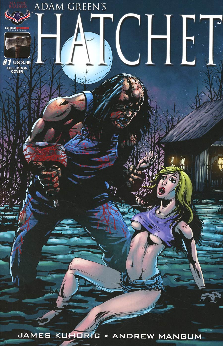 Adam Greens Hatchet #1 Cover B Variant Greg Larocque Full Moon Cover