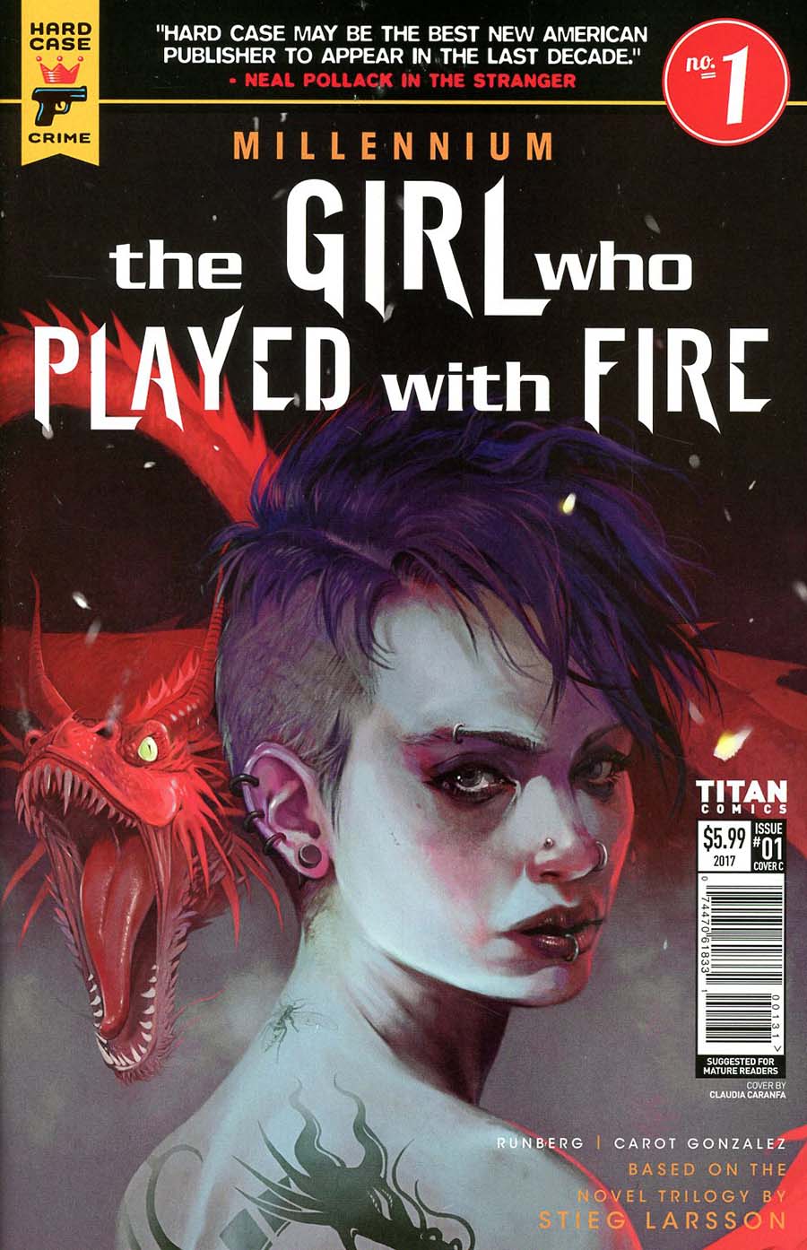 Hard Case Crime Millennium Girl Who Played With Fire #1 Cover C Variant Claudia Caranfa Cover