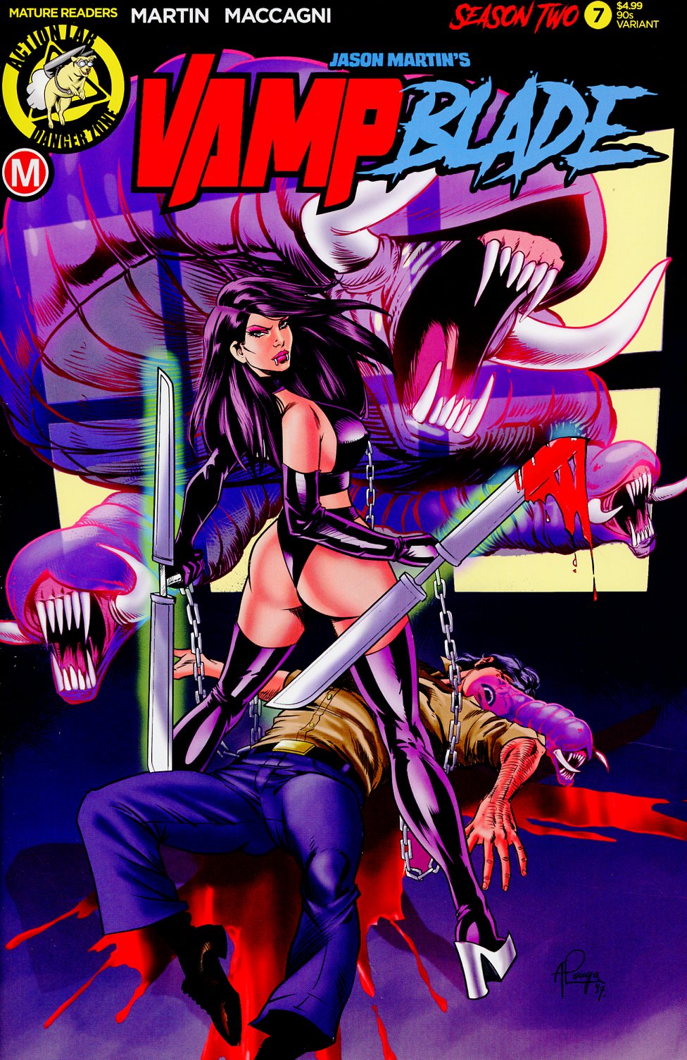 Vampblade Season 2 #7 Cover E Variant Arturo Louga 90s Homage Cover