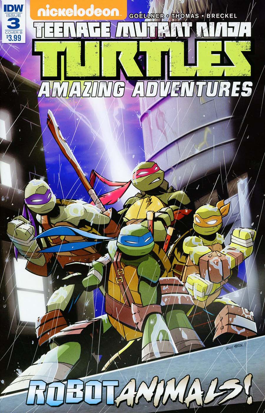 Teenage Mutant Ninja Turtles Amazing Adventures Robotanimals #3 Cover B Variant Billy Martin Cover