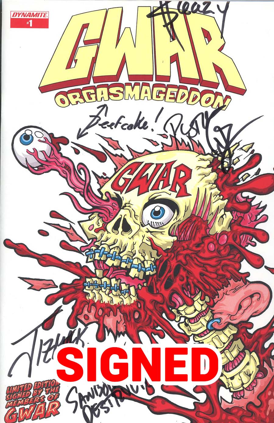 GWAR Orgasmageddon #1 Cover I Signed By Members Of GWAR