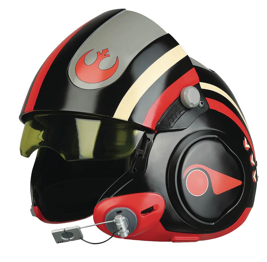 Star Wars Episode VII The Force Awakens Poe Dameron Black Squadron Helmet Replica