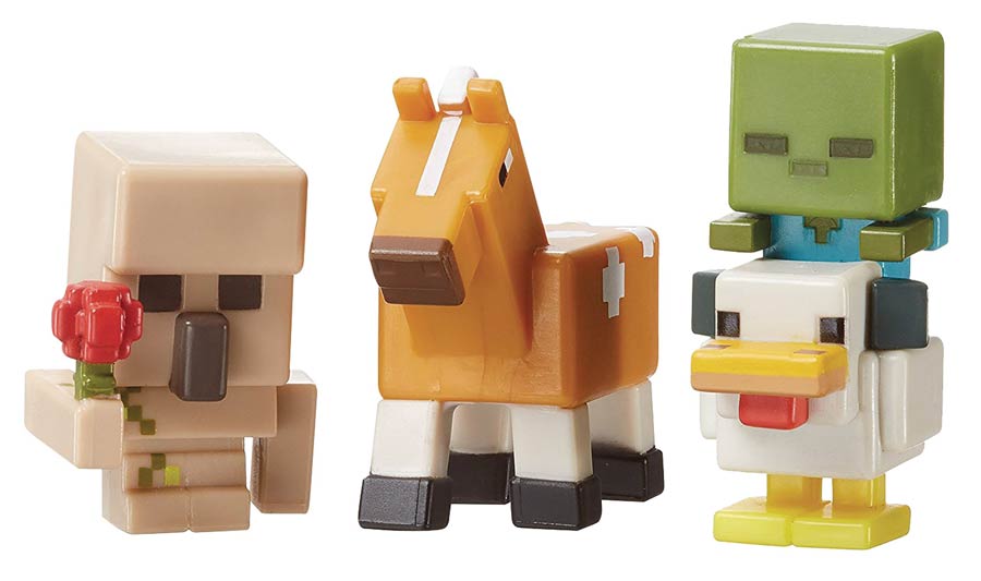 Minecraft 3-Pack Mini Figure Assortment Case