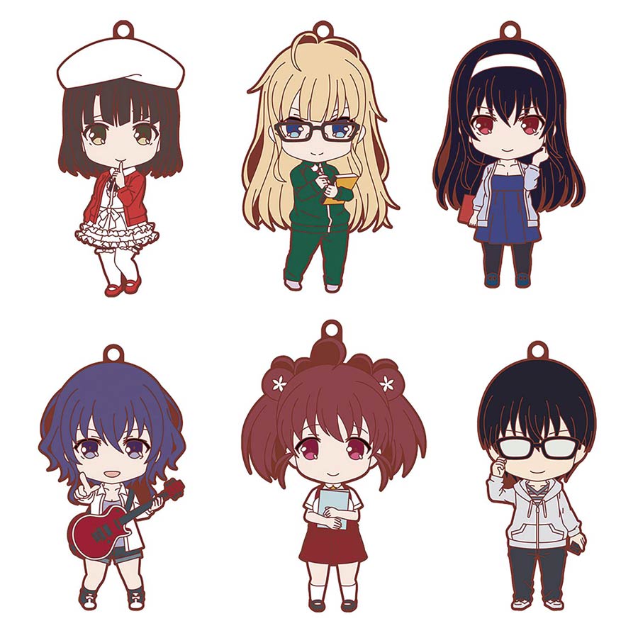 Saekano How To Raise A Boring Girlfriend Rubber Trading Strap 6-Piece Display