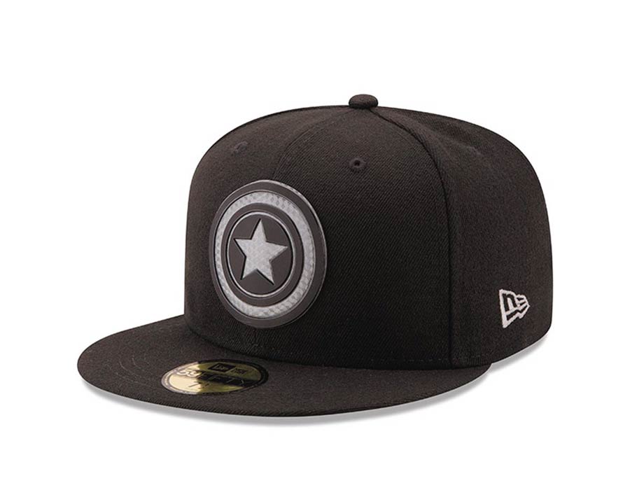 Captain America Shield Hexshine 5950 Fitted Cap 7 1/4