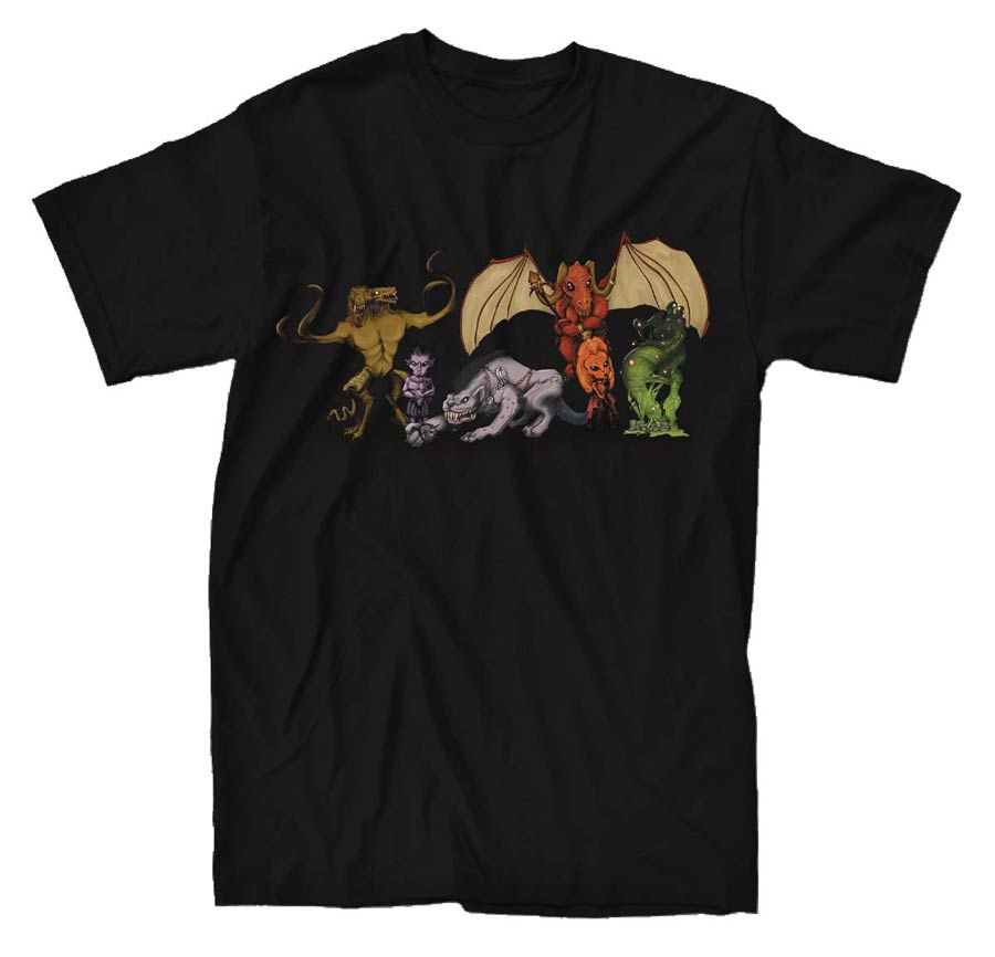 Dungeons & Dragons Kawaii Demons Black T-Shirt Large