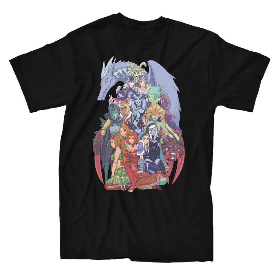 Dota Heroines Of Dota Black T-Shirt Large