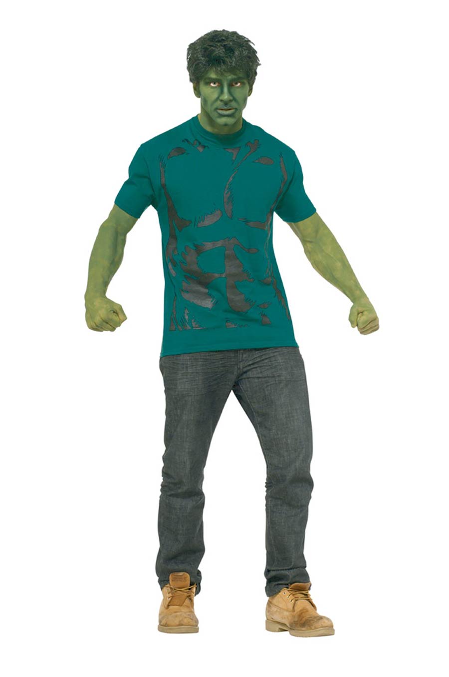 Marvel Hulk T-Shirt With Wig Large