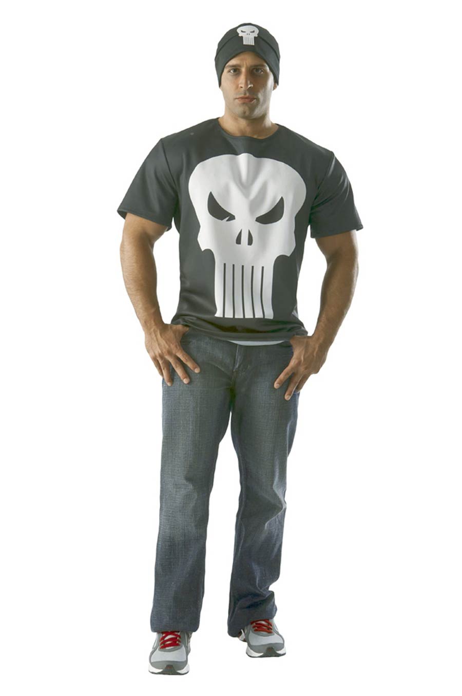 Marvel Punisher T-Shirt With Beanie Large
