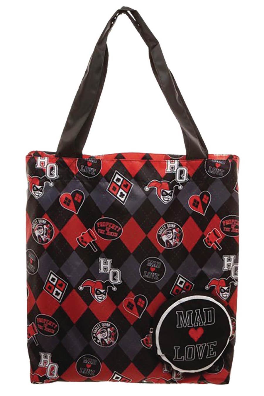Harley Quinn Mad Love Packable Tote Bag