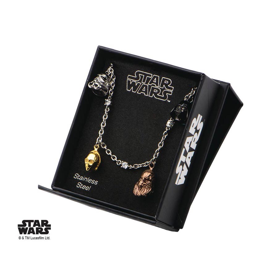 Star Wars 3D Character 7.5-Inch Charm Bracelet